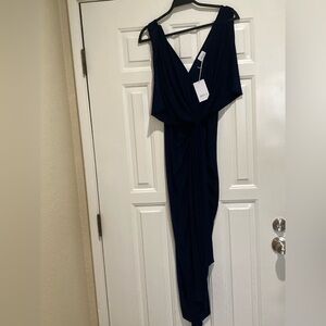 Misa Navy Blue Maxi Dress